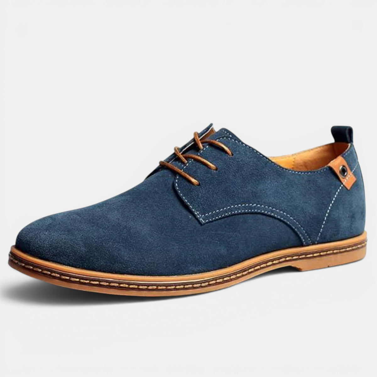 Men's Suede Derby Shoes - Lace-Up, Classic