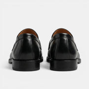 Men's Black Leather Casual Loafers