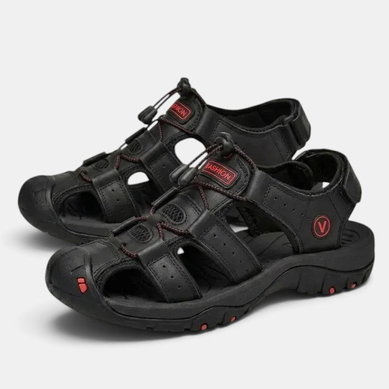 Sandalias Hombre Cuero Transpirables Verano