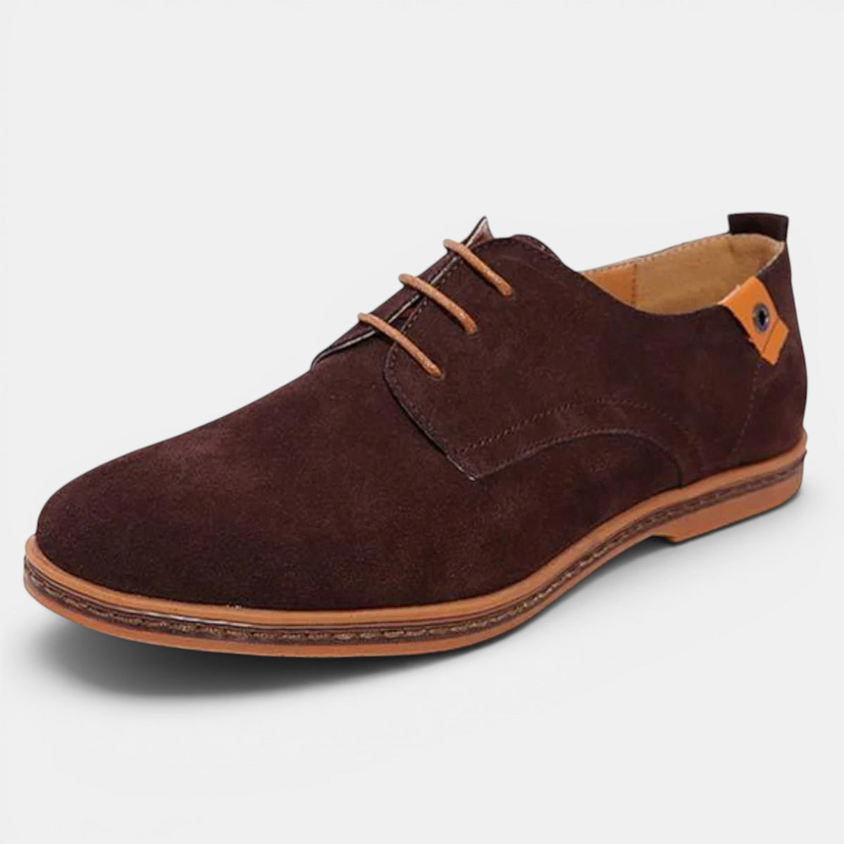 Men's Suede Derby Shoes - Lace-Up, Classic