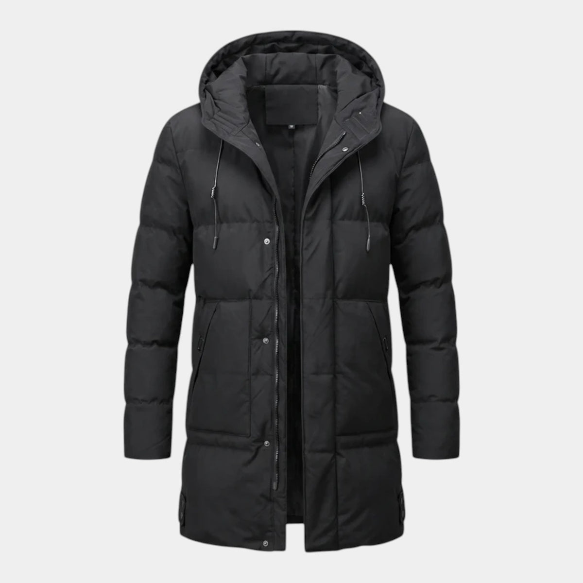 Chaqueta Hombre Invernal Acolchada Gruesa con Capucha