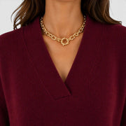 Women's V-Neck Elegant Sweater