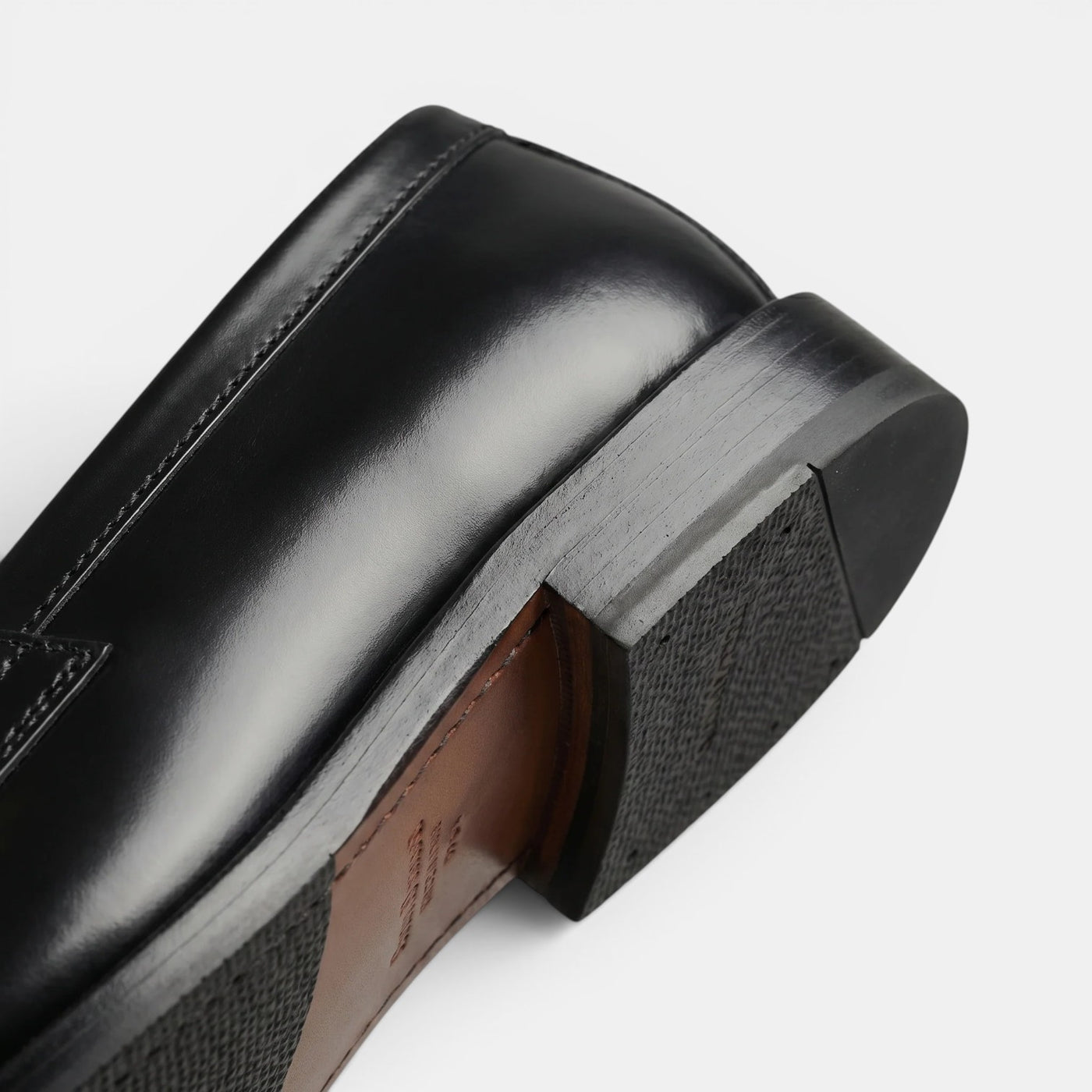 Men's Black Leather Casual Loafers