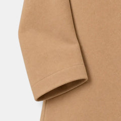 Women's Long Double-Breasted Belted Coat - Classic Overcoat