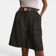 Women's Shorts with Gold Buckle