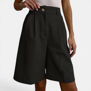 Women's Shorts with Gold Buckle