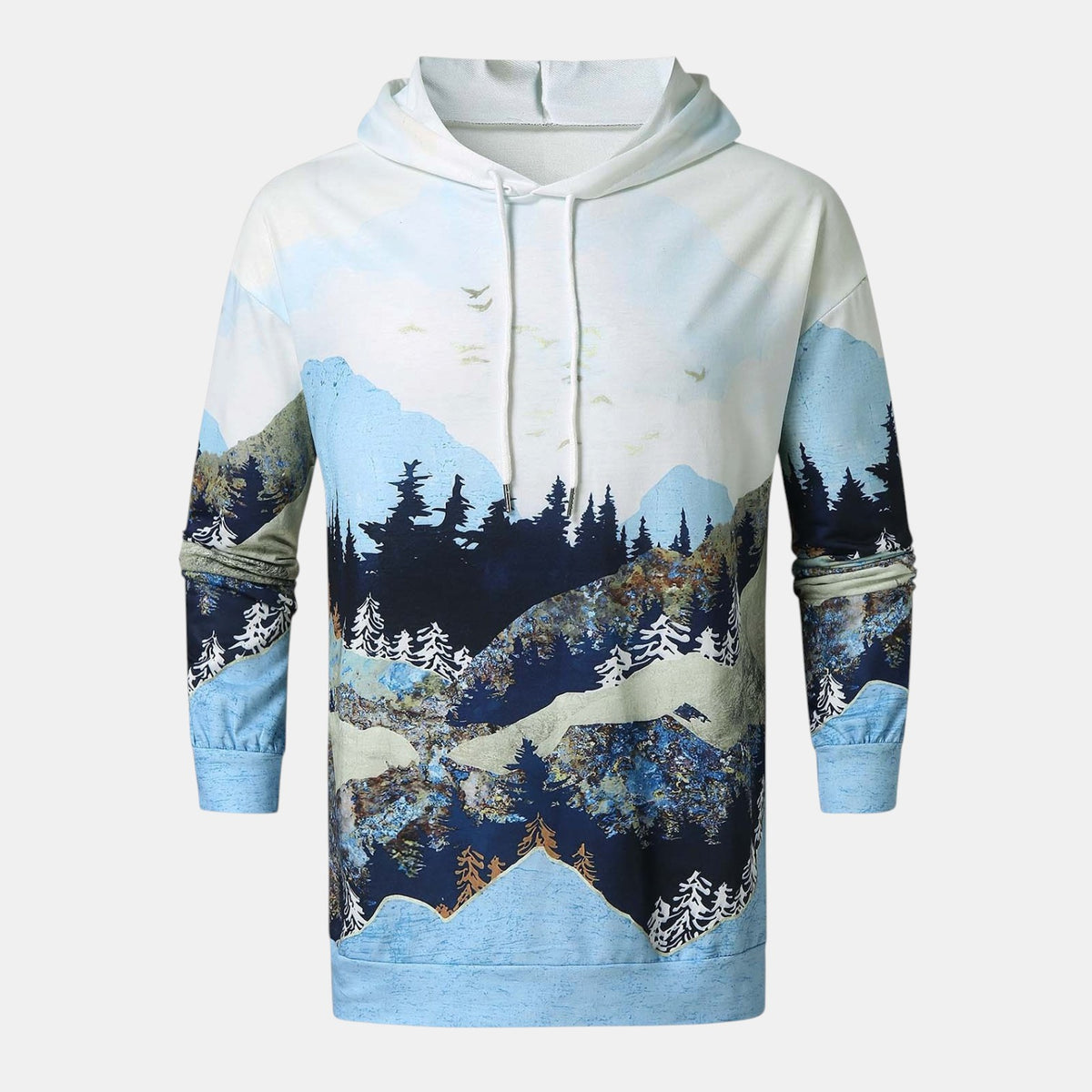 Men's Graphic Print Hoodie - Casual Pullover Hooded Sweatshirt