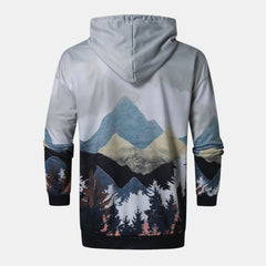 Men's Graphic Print Hoodie - Casual Pullover Hooded Sweatshirt