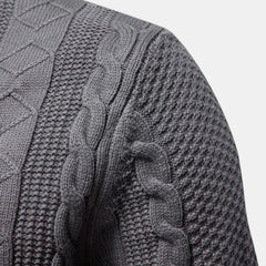 Men's Cable Knit Zip Sweater
