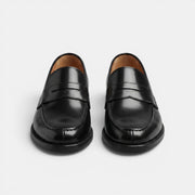 Men's Black Leather Casual Loafers