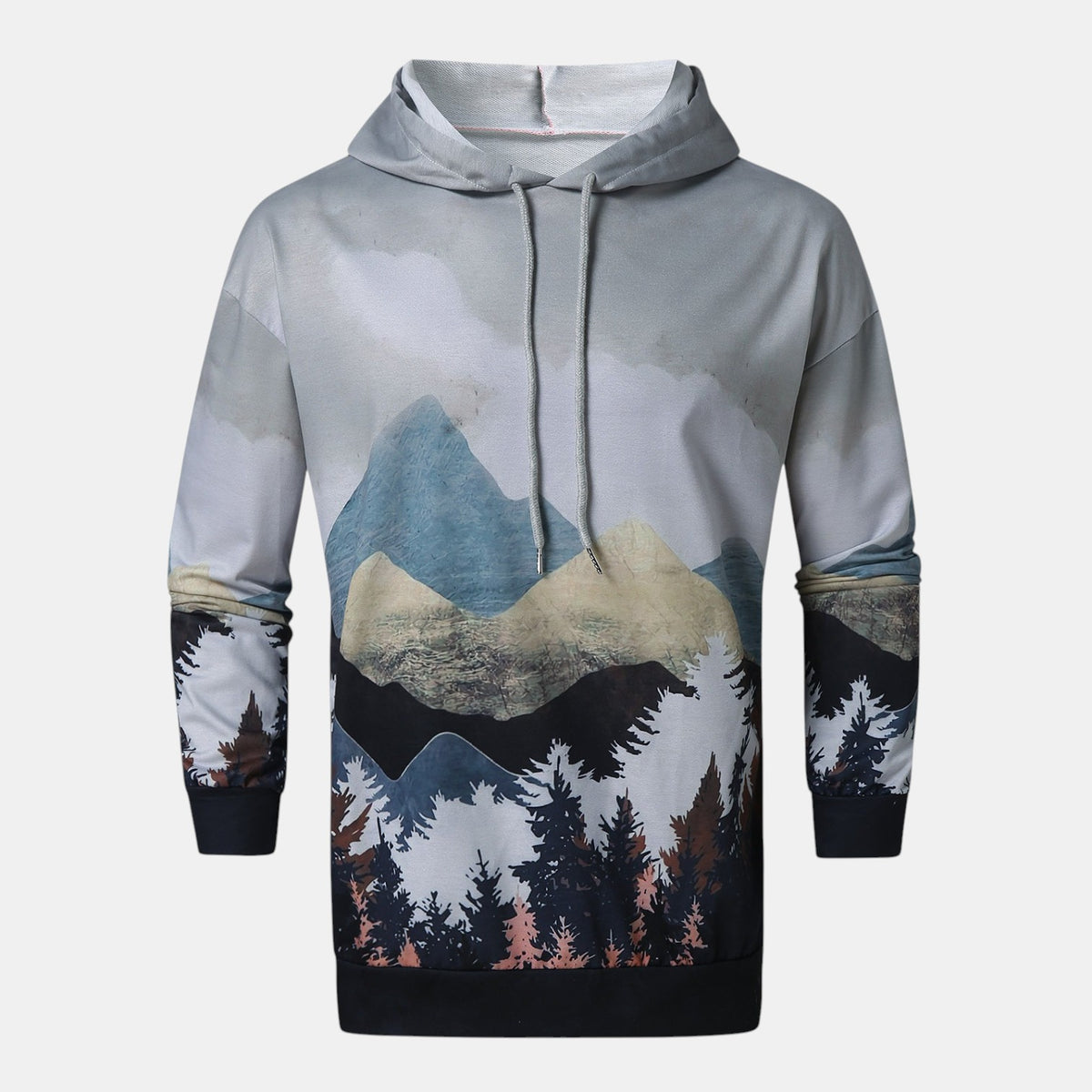 Men's Graphic Print Hoodie - Casual Pullover Hooded Sweatshirt