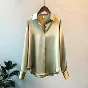 Camisa Mujer Seda Elegante Clásica