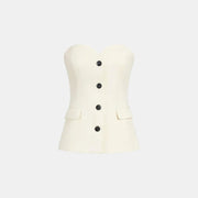 Women's Two-Piece Corset Top and Wide Leg Pants Set