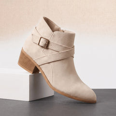 Botines Mujer Ante Tacón Bloque