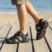 Sandalias Hombre Cuero Transpirables Verano