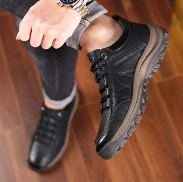 Botas Hombre Piel Genuina Ortopédicas Impermeables
