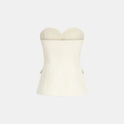 Women's Two-Piece Corset Top and Wide Leg Pants Set