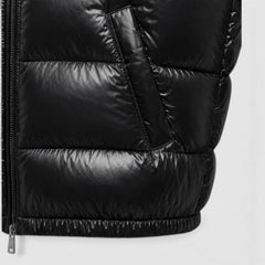 Chaqueta Hombre Acolchada con Capucha Acabado Brillante