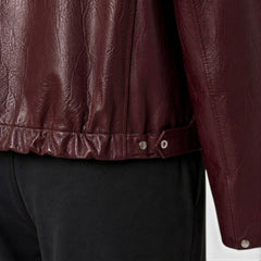 Women's Faux Leather Zip-Up Jacket