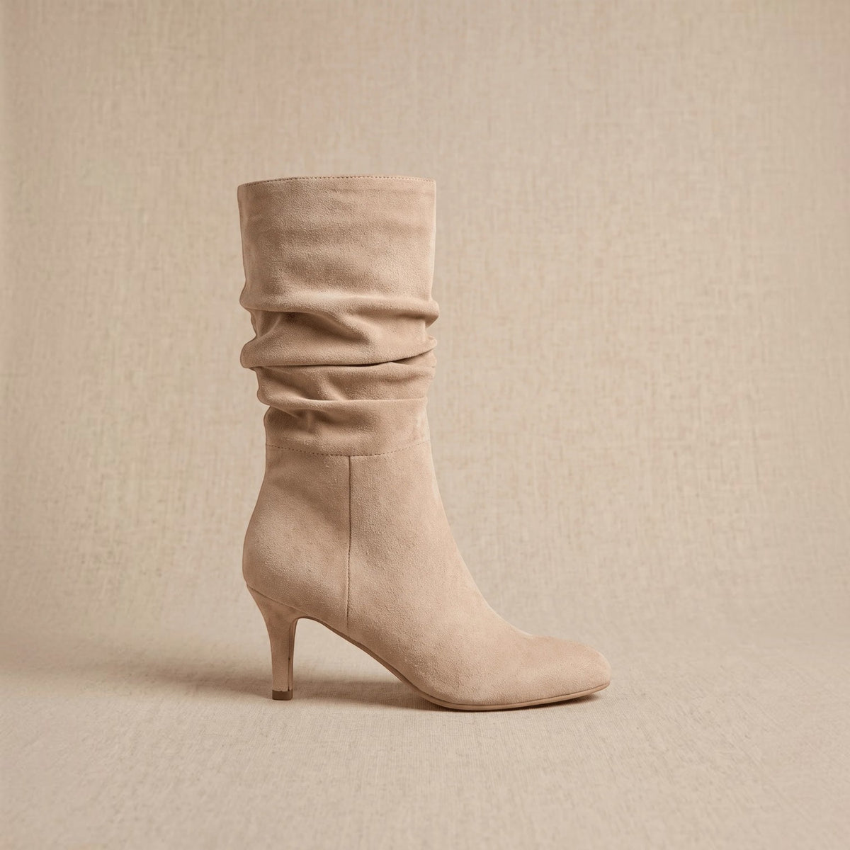 Botas Mujer Ante Vegano Tacón Acampanado
