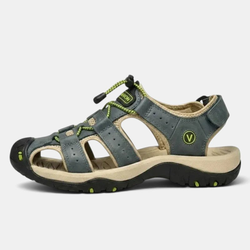 Sandalias Hombre Cuero Transpirables Verano