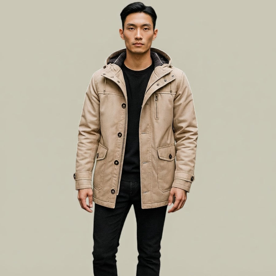 Chaqueta de Invierno Hombre con Capucha Desmontable