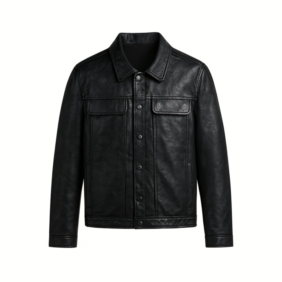 Chaqueta Hombre de Piel Nappa de Cordero Corte Ajustado