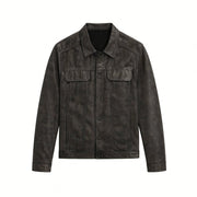 Chaqueta Hombre de Piel Nappa de Cordero Corte Ajustado