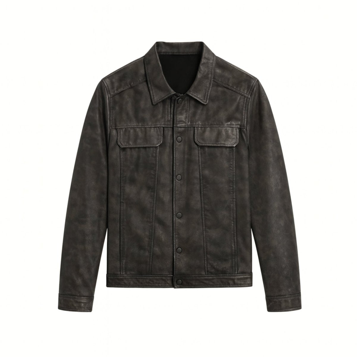 Chaqueta Hombre de Piel Nappa de Cordero Corte Ajustado
