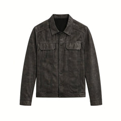 Men's Lambskin Nappa Leather Jacket - Slim Fit