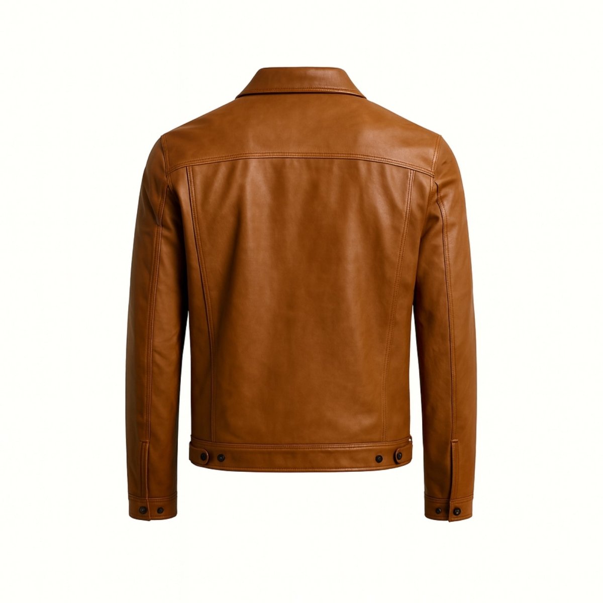 Chaqueta Hombre de Piel Nappa de Cordero Corte Ajustado
