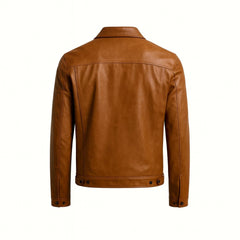 Men's Lambskin Nappa Leather Jacket - Slim Fit