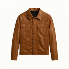 Men's Lambskin Nappa Leather Jacket - Slim Fit