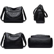 Bolso Bandolera de Piel Suave para Mujer con Compartimentos Internos