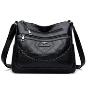 Bolso Bandolera de Piel Suave para Mujer con Compartimentos Internos