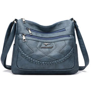 Bolso Bandolera de Piel Suave para Mujer con Compartimentos Internos
