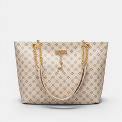 Women's Leather Chain Bag - Retro Structured Handbag