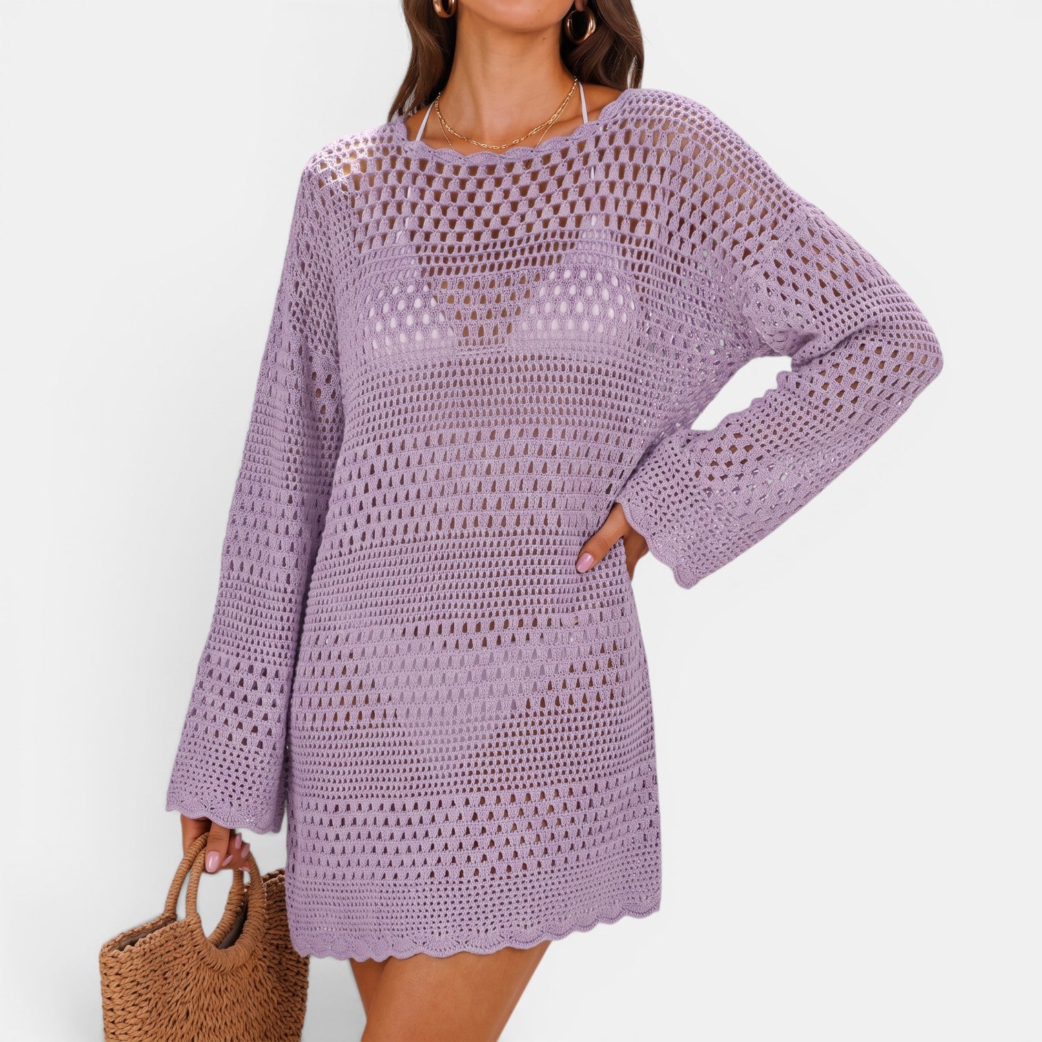 Vestido de Playa Crochet Mujer