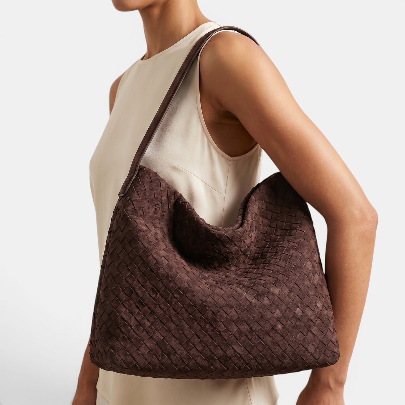 Bolso Trenzado Mujer Grande Elegante