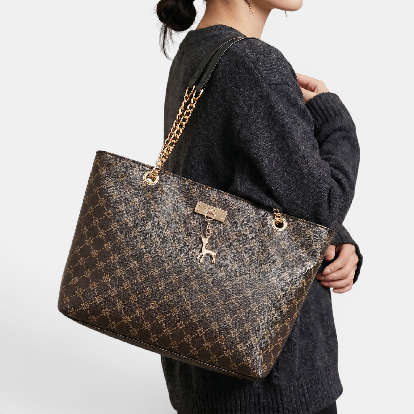 Bolso Mujer Cuero Cadena