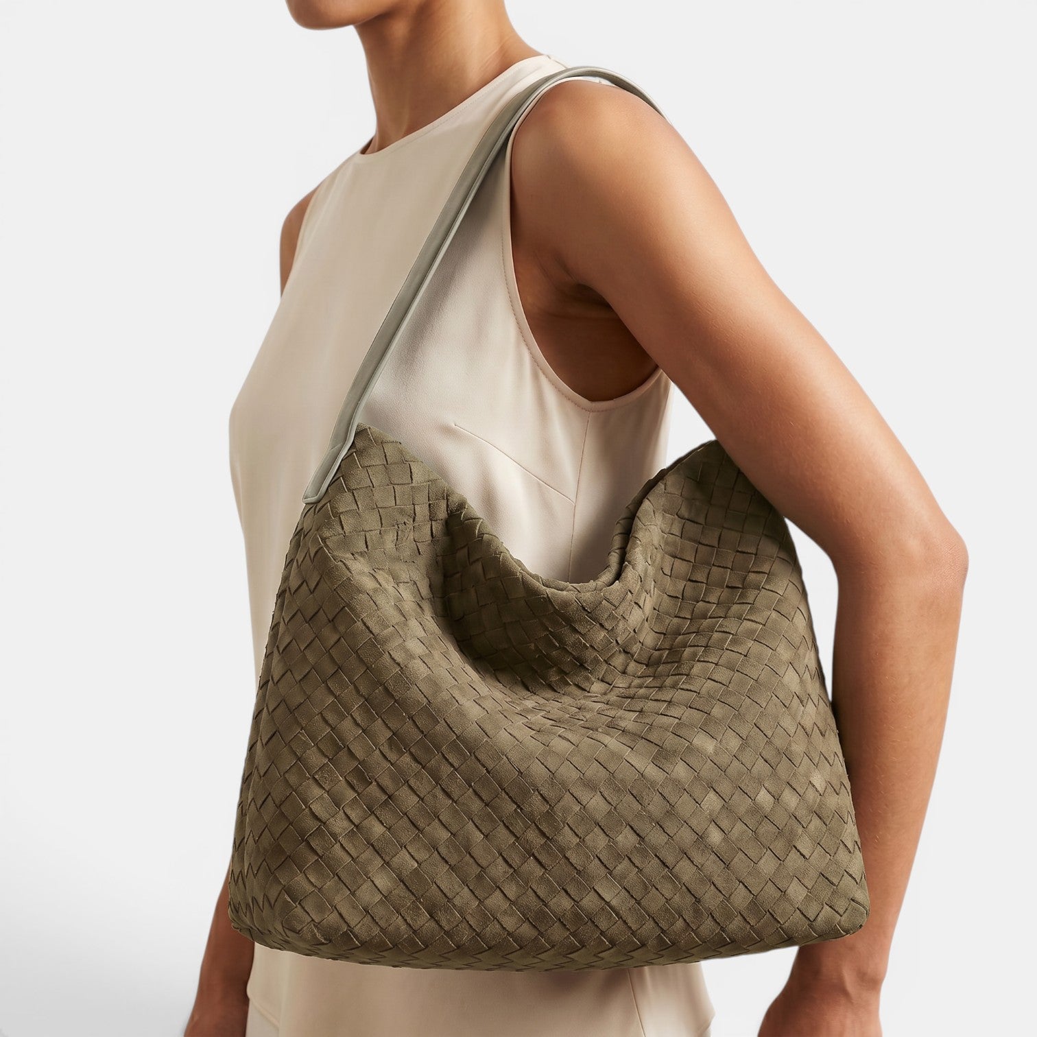 Large Elegant Braided Women's Handbag
