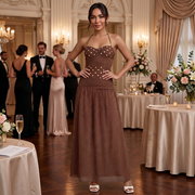 Women's Polka Dot Maxi Dress