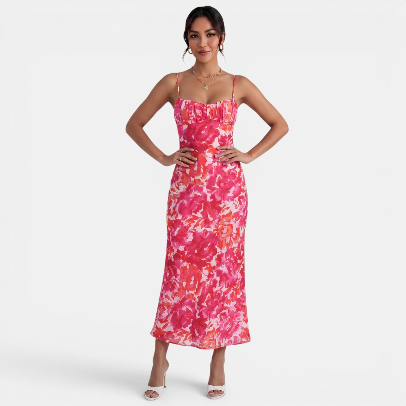 Floral Midi Party Dress