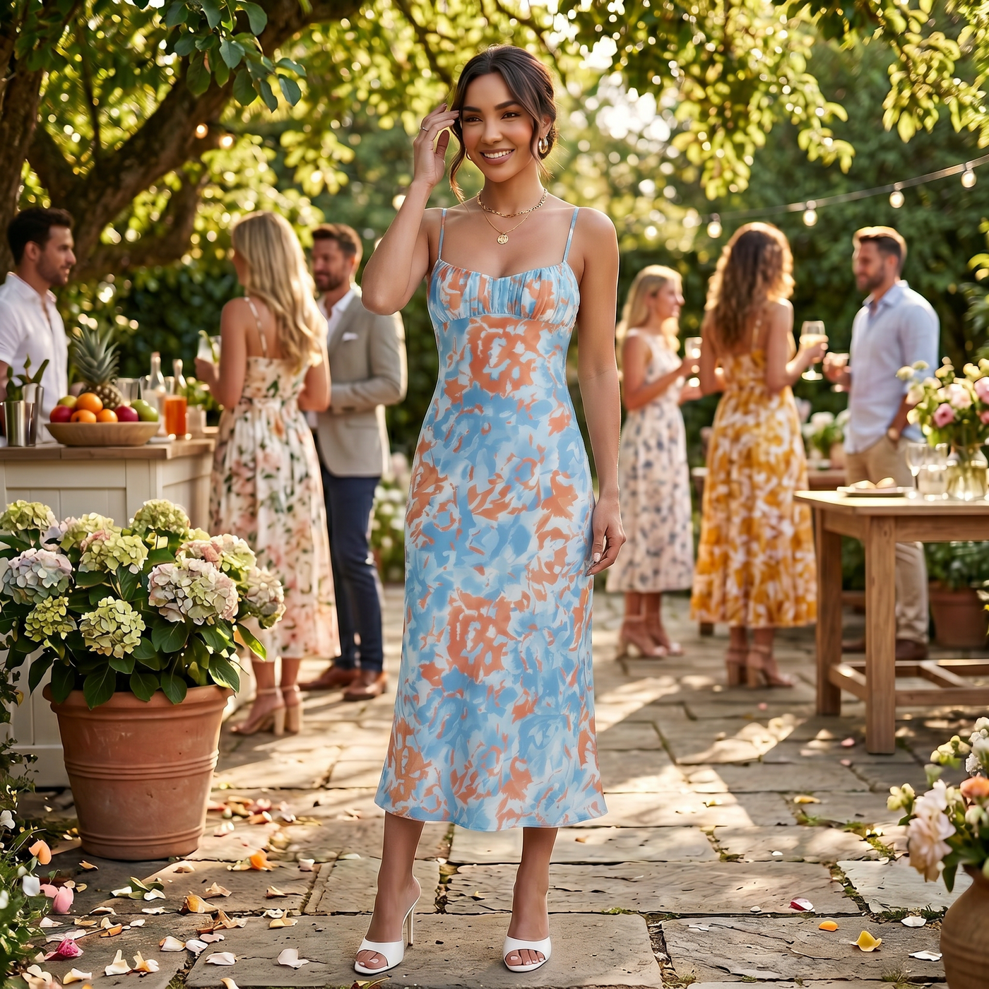 Floral Midi Party Dress