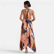 Summer Halter Floral Maxi Dress
