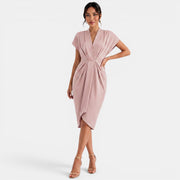 Vestido Mujer Cuello V Midi