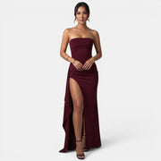 Vestido Largo con Abertura Mujer