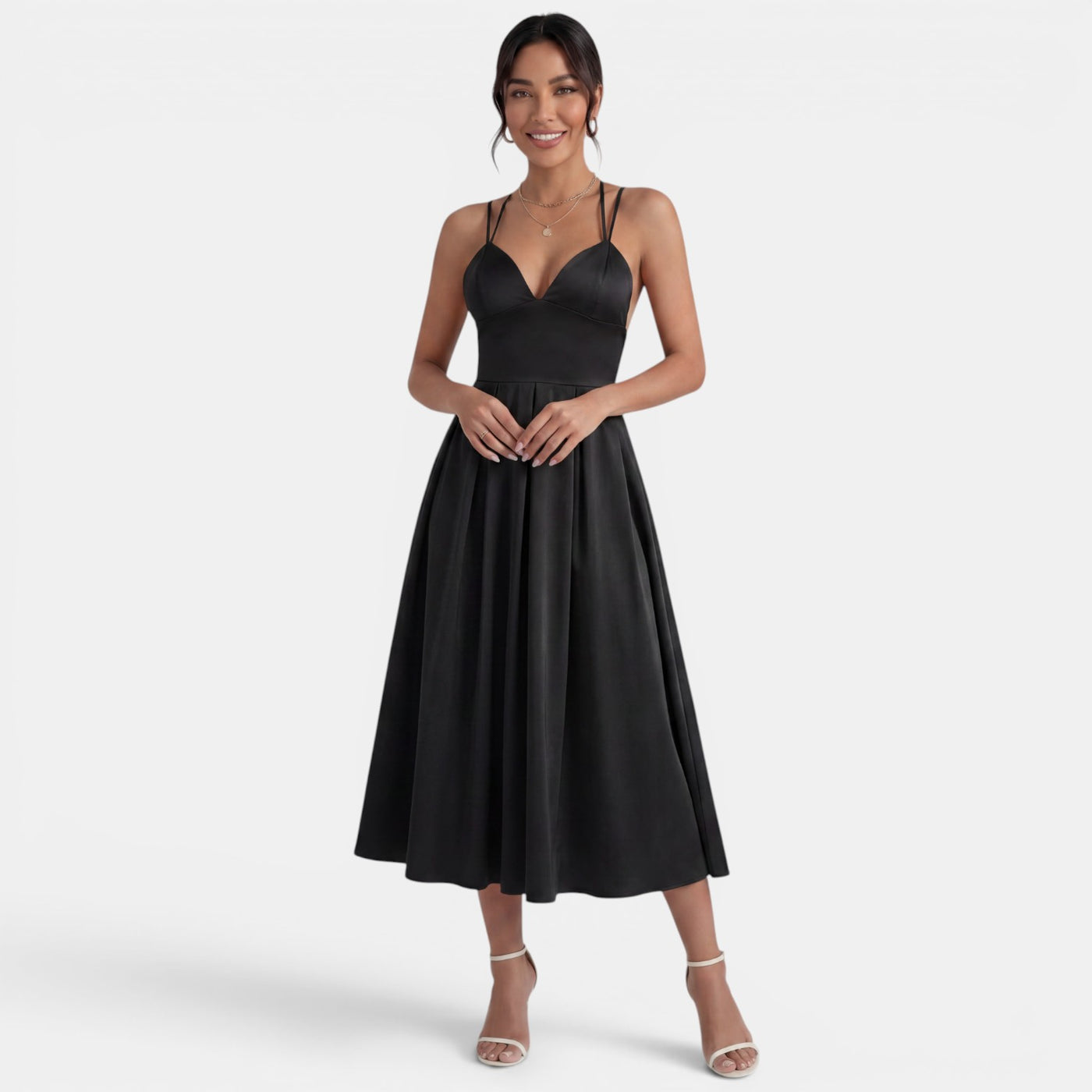 Vestido Midi Mujer Elegante