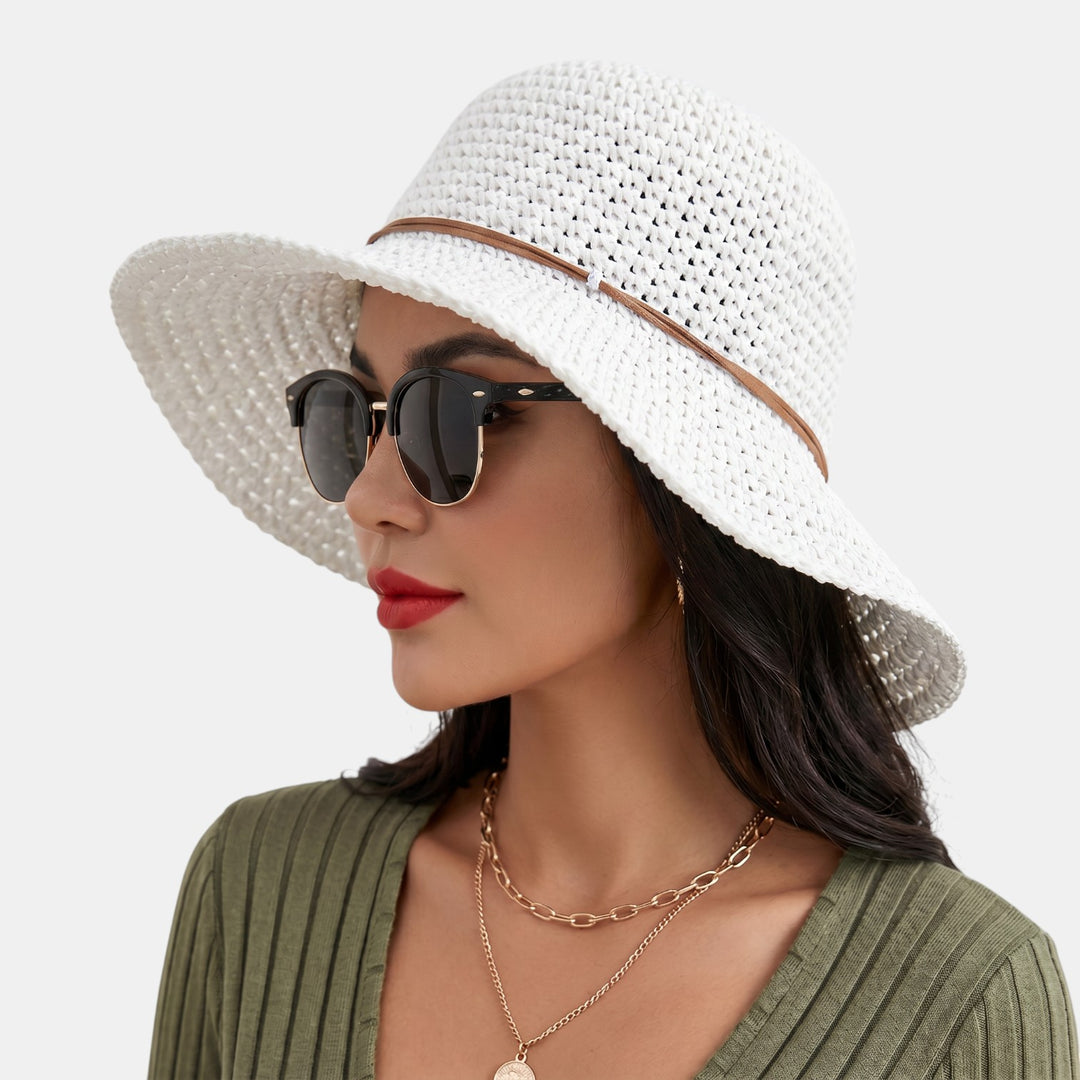 Sombrero Paja Mujer Verano Ala Ancha