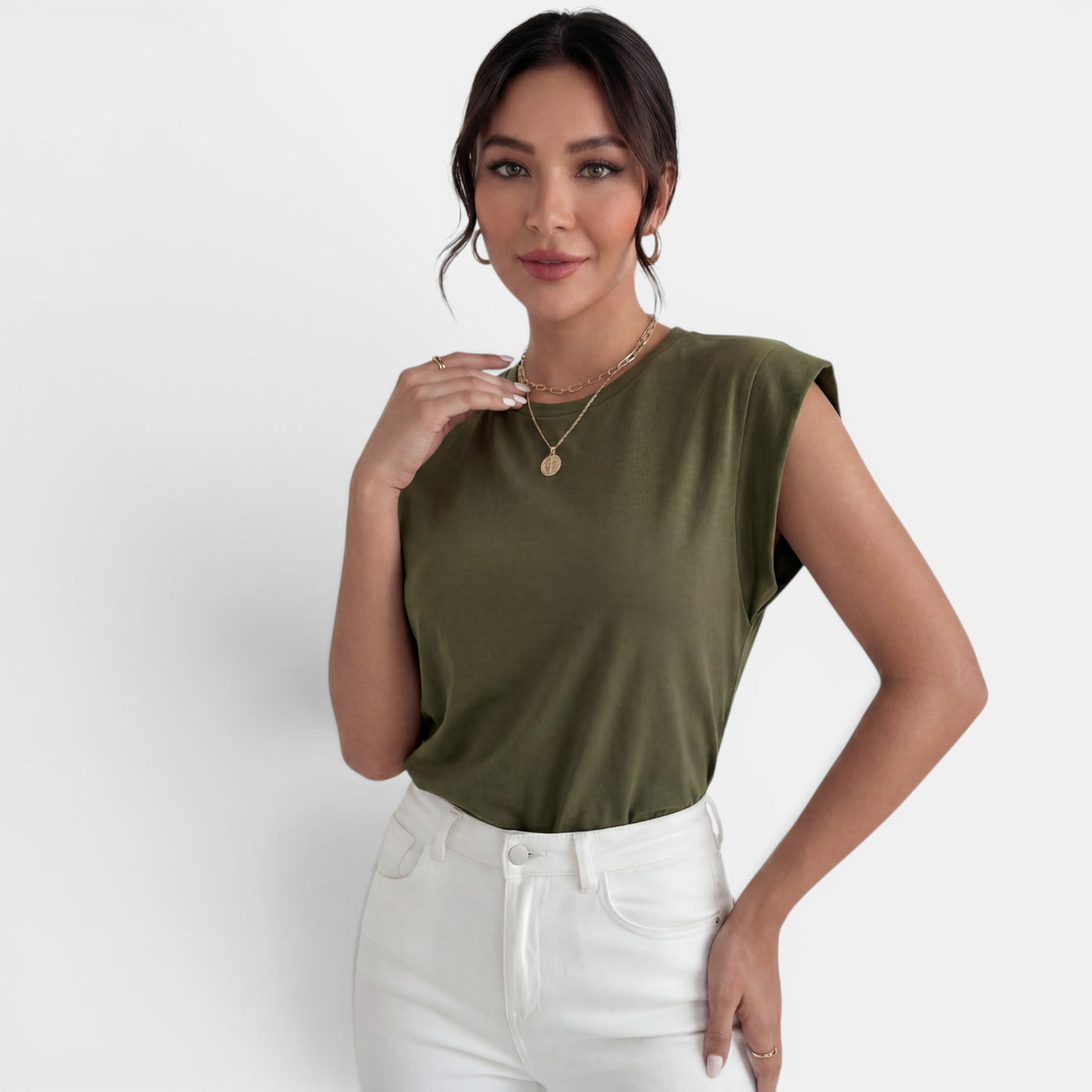 Camisa Mujer Sin Mangas Fluida